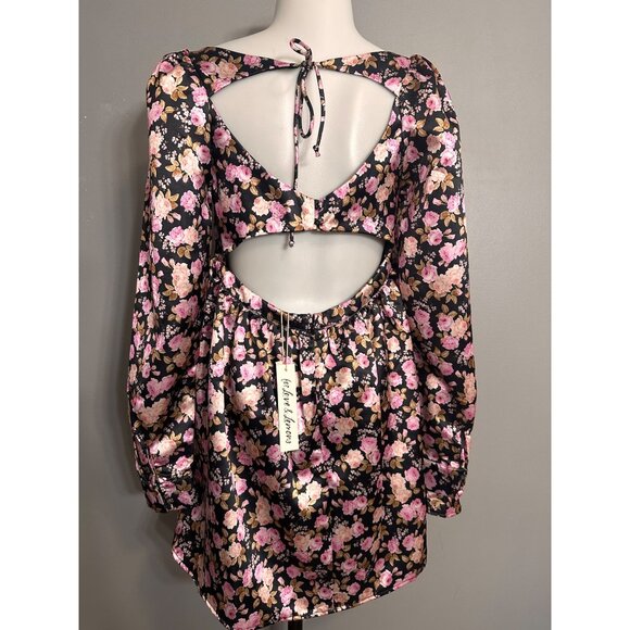 For Love & Lemons KATE LONG SLEEVE MINI DRESS NWT  X Small - Picture 5 of 13